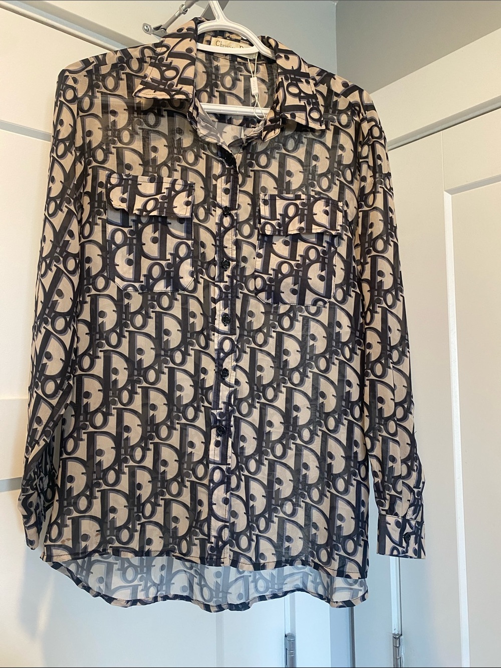 100% silk Christian Dior top